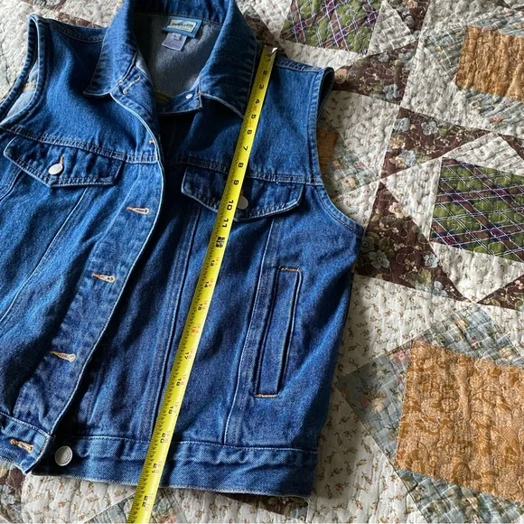 Pendleton Originals Vintage Western green wool denim jean jacket women’s large - Picture 9 of 9